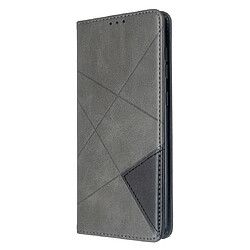 Wewoo Housse Coque Pour Galaxy A71 Rhombus Texture Étui en cuir magnétique à rabat horizontal avec support et fentes cartes Gris