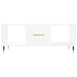 Maison Chic Table basse,Table Console Table d'appoint, Table pour salon blanc 102x50x40 cm bois d'ingénierie -MN78444 pas cher