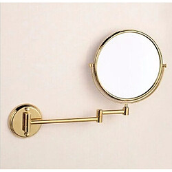 Acheter Universal Miroir de bain en laiton et or 8 pouces miroir de maquillage de salle de bain pliant miroir rétractable double face