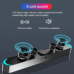 Acheter Universal Haut-parleur d'ordinateur de bureau Super Bass Subwoofer 4D Haut-parleurs stéréo 3.5mm câblé à soumission Soundbox USB Powered | Haut-parleurs de bibliothèque (Noir)