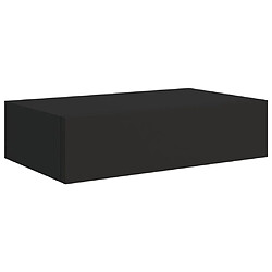 Avis vidaXL Étagères à tiroirs murales 2 pcs noir 40x23,5x10 cm MDF