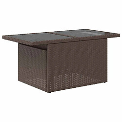 Acheter vidaXL Salon de jardin avec coussins 6 pcs marron résine tressée