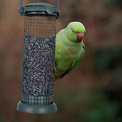 Mangeoire à oiseaux en métal pour boules de graisse, jardin, terrasse, 23 x 8,5 cm pas cher