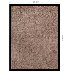 vidaXL Paillasson Marron 60x80 cm pas cher