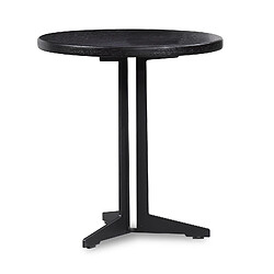 Avis Table d'Appoint en Bois et Métal Ronde Big Oslo Pärumm Noir Ø50x53 cm