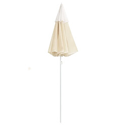 Avis Maison Chic Parasol Jardin | Parasol d'extérieur avec mat en acier Sable 180 cm - GKD16510