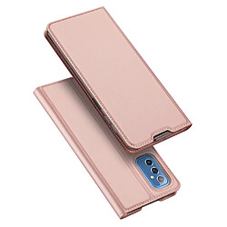 Coque en TPU + PU DUX DUCIS avec support et porte-carte rose pour votre Samsung Galaxy M52 5G