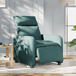 Maison Chic Fauteuil Relax pour salon, Fauteuil inclinable électrique Vert foncé Tissu -GKD74709