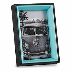 Gift Decor Cadre photo 3 x 17 x 12 cm Verre Noir Bleu Bois MDF (6 Unités)