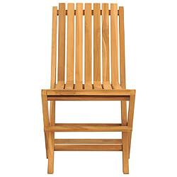 Acheter Maison Chic Lot de 2 Chaises de jardin,Fauteuil d'extérieur pliantes 47x47x89 cm bois massif teck -MN79159