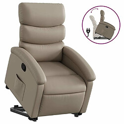 Maison Chic Fauteuil Relax pour salon, Fauteuil inclinable Cappuccino Similicuir -GKD54002