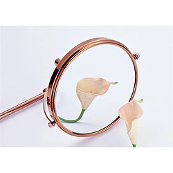 Acheter Universal Miroir de bain en laiton 8 pouces loupe miroir de maquillage de salle de bains en or rose pliable double face quincaillerie de bain