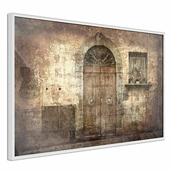 Paris Prix Affiche Murale Encadrée Mysterious Door 30 x 20 cm Blanc