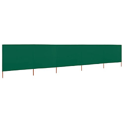 vidaXL Paravent 5 panneaux Tissu 600 x 80 cm Vert