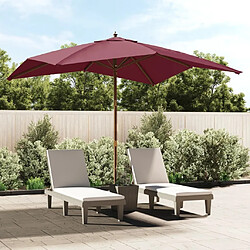 Maison Chic Parasol Jardin | Parasol de jardin avec mat en bois rouge bordeaux 300x300x273cm - GKD27166