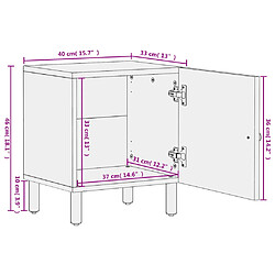 vidaXL Tables de chevet 2 pcs noir 40x33x46 cm bois de manguier solide pas cher