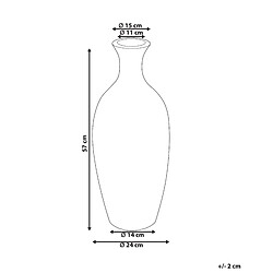 Avis Beliani Vase décoratif KARDIA fait à la main Céramique 57 cm Marron