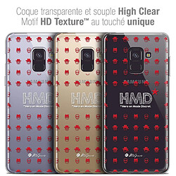 Caseink Coque Housse Etui Samsung Galaxy A8+ (2018) A730 (6.0 ) [Crystal Gel HD Collection Petits Grains ? Design HMD* Hero en Mode Discret - Souple - Ultra Fin - Imprimé en France]