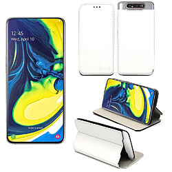 Xeptio Samsung Galaxy A80 Etui coque blanc pochette Slim