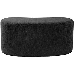 Avis LEITMOTIV Pouf en tissu bouclette Ada Wave noir.