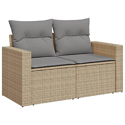 Maison Chic Salon de jardin avec coussins 10 pcs | Ensemble de Table et chaises | Mobilier d'Extérieur beige résine tressée -GKD60291 pas cher