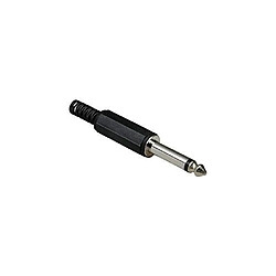 Jack 6.35 mm Fiche mâle droite BKL Electronic 1107001 Nombre de pôles: 2 mono noir 1 pc(s)