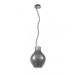 Luminaire Center Suspension design 1 ampoule Chrome poli,fumé pas cher