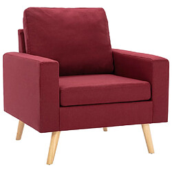 Maison Chic Ensemble de canapés 2 pcs, Canapé droit Sofa pour Salon Tissu Rouge bordeaux -GKD332309 pas cher