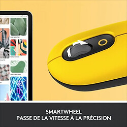 Souris Sans Fil Logitech POP Mouse avec Emojis Personnalisables, Bluetooth, USB, Multidispositifs - Jaune pas cher