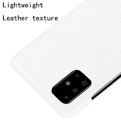 Acheter Wewoo Coque Pour Galaxy A51 Crocodile antichoc Texture PC + étui en PU blanc