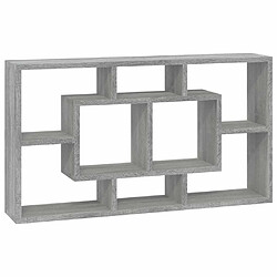 Maison Chic Étagère murale flottante,Etagère de rangement 8 compartiments Sonoma gris -MN24788