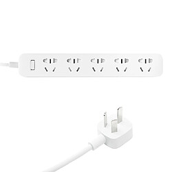 Wewoo Multiprise blanc 5 prises US Power Socket, protecteur de surcharge