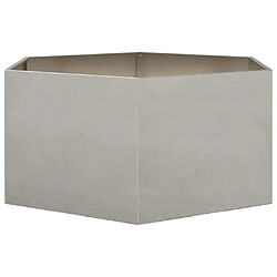 Acheter vidaXL Jardinière hexagone 104x90x45 cm acier inoxydable