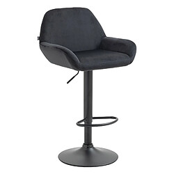 Non Tabouret de bar Braga velours noir