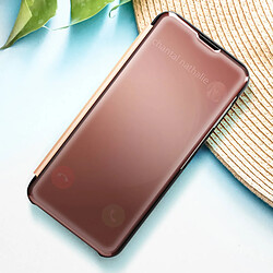 Avizar Étui Clear View pour Samsung S23 avec Clapet Miroir Support Vidéo Rose Gold pas cher