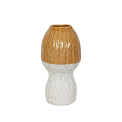 Vase Romimex Jaune Blanc Céramique 19 x 37 x 19 cm