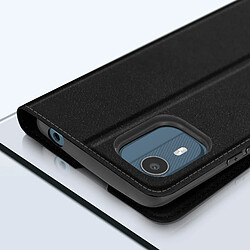 Avizar Étui pour Nokia C12 Clapet Porte-carte Support Vidéo Design Fin Wallet Slim Noir pas cher