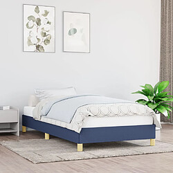 vidaXL Cadre de lit sans matelas bleu 80x200 cm tissu