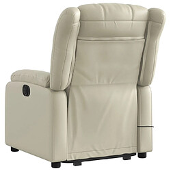 Acheter vidaXL Fauteuil inclinable de massage Crème Similicuir