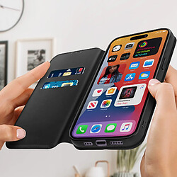 Avis Avizar Housse folio iPhone 14 Pro Max Clapet Porte-cartes Fonction Support Vidéo noir