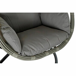 Fauteuil de jardin suspendu DKD Home Decor 90 x 70 x 110 cm Gris rotin synthétique Aluminium (92 x 70 x 113 cm)