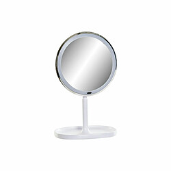 Miroir Grossissant avec LED DKD Home Decor 20 x 20 x 33 cm Blanc Plastique