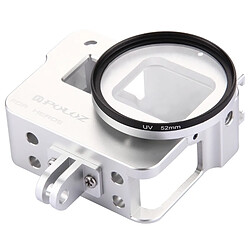 Acheter Wewoo Pour GoPro HERO6 / 5 argent boîtier Shell CNC alliage d'aluminium cage de protection avec 52mm UV lentille