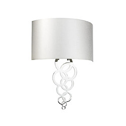 Elstead Lighting Applique murale Curtis Acier,Faux Soie Chrome poli