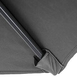 Decoshop26 Parasol déporté protection solaire Ø 3m inclinable polyester/acier 11kg gris sans support 04_0000934