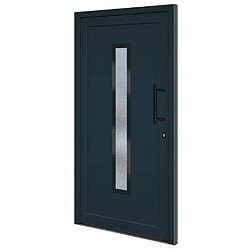 vidaXL Porte d'entrée anthracite 108x200 cm PVC