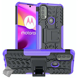 Htdmobiles Coque rigide anti choc pour Motorola Moto E20 / E30 / E40 + film ecran - MAUVE