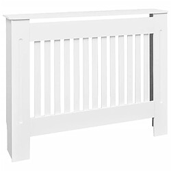 vidaXL Cache-radiateur 112 cm MDF Blanc