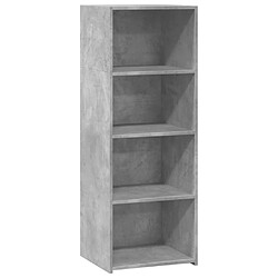 vidaXL Buffet haut gris béton 45x41x124 cm bois d'ingénierie