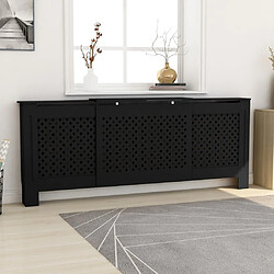 vidaXL Cache-radiateur MDF Noir 205 cm 